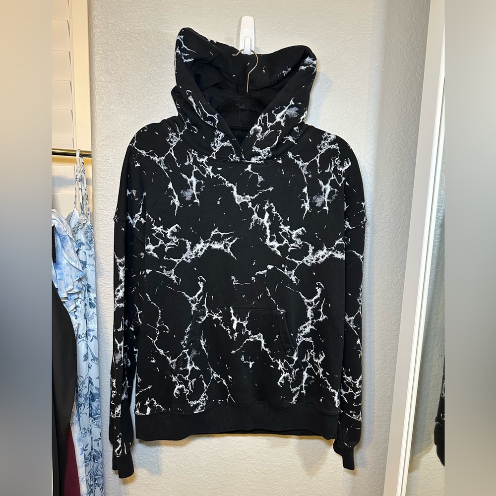 Buff Bunny Black Marble Hoodie